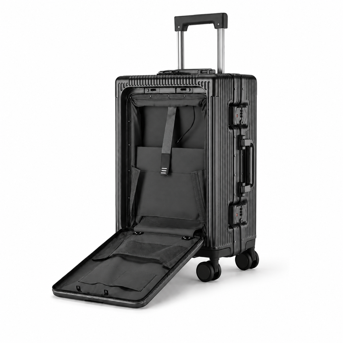 Valise cabine à ouverture frontale - Porte gobelet
