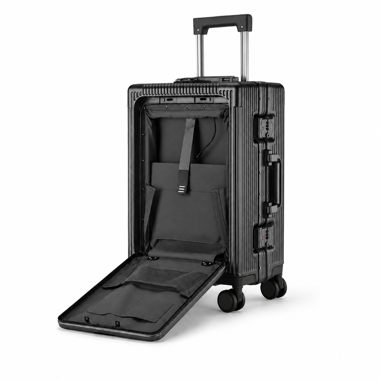 Valise cabine à ouverture frontale - Porte gobelet