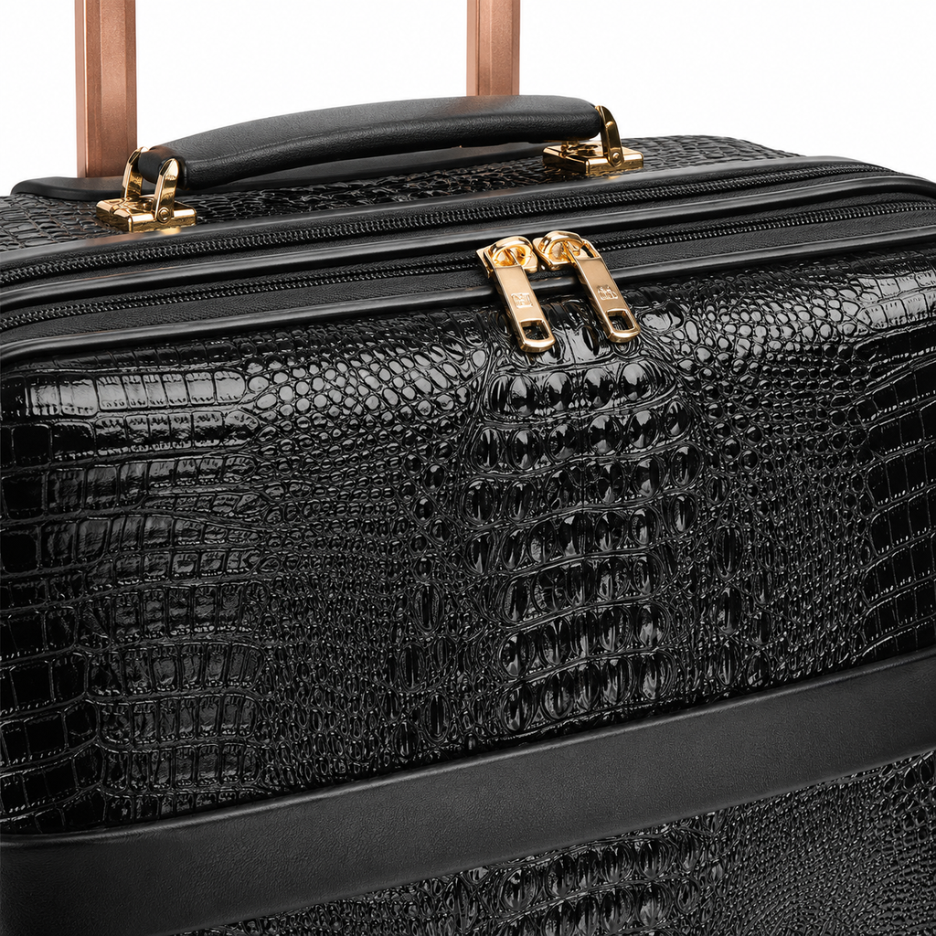 Valise façon cuir grainé