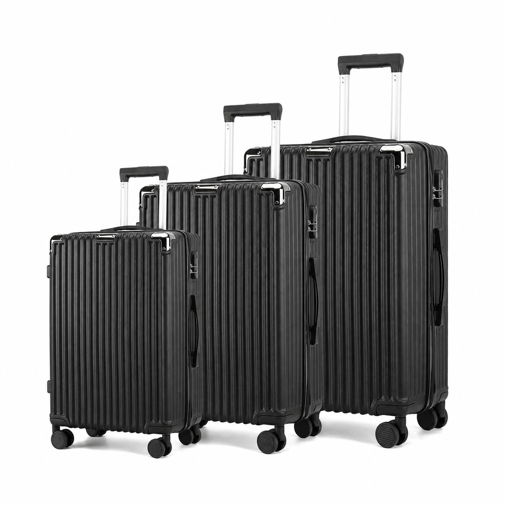 Ensemble de 3 valises Rigides Noir - Trio