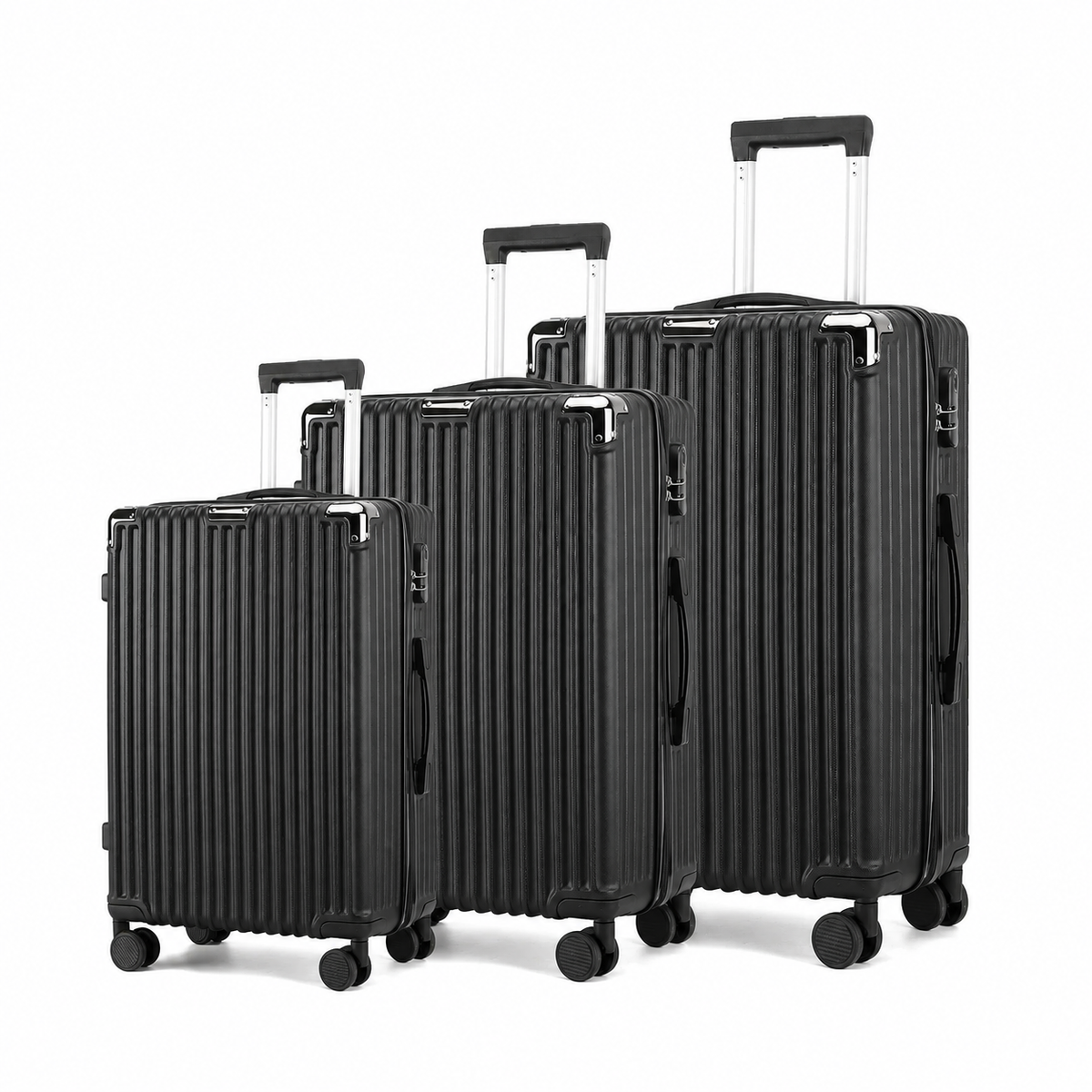Ensemble de 3 valises Rigides Noir - Trio