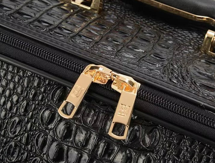 Valise façon cuir grainé